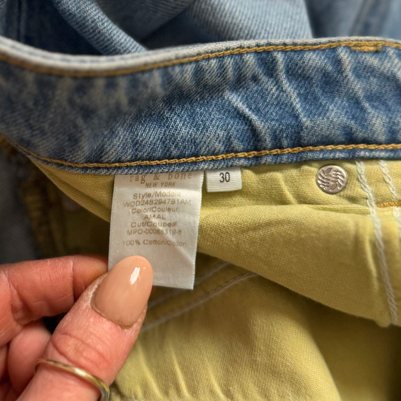 NEW Rag & Bone Jeans sz 30 The Dre Low Rise Baggy Boyfriend Distressed Denim - Picture 5 of 7